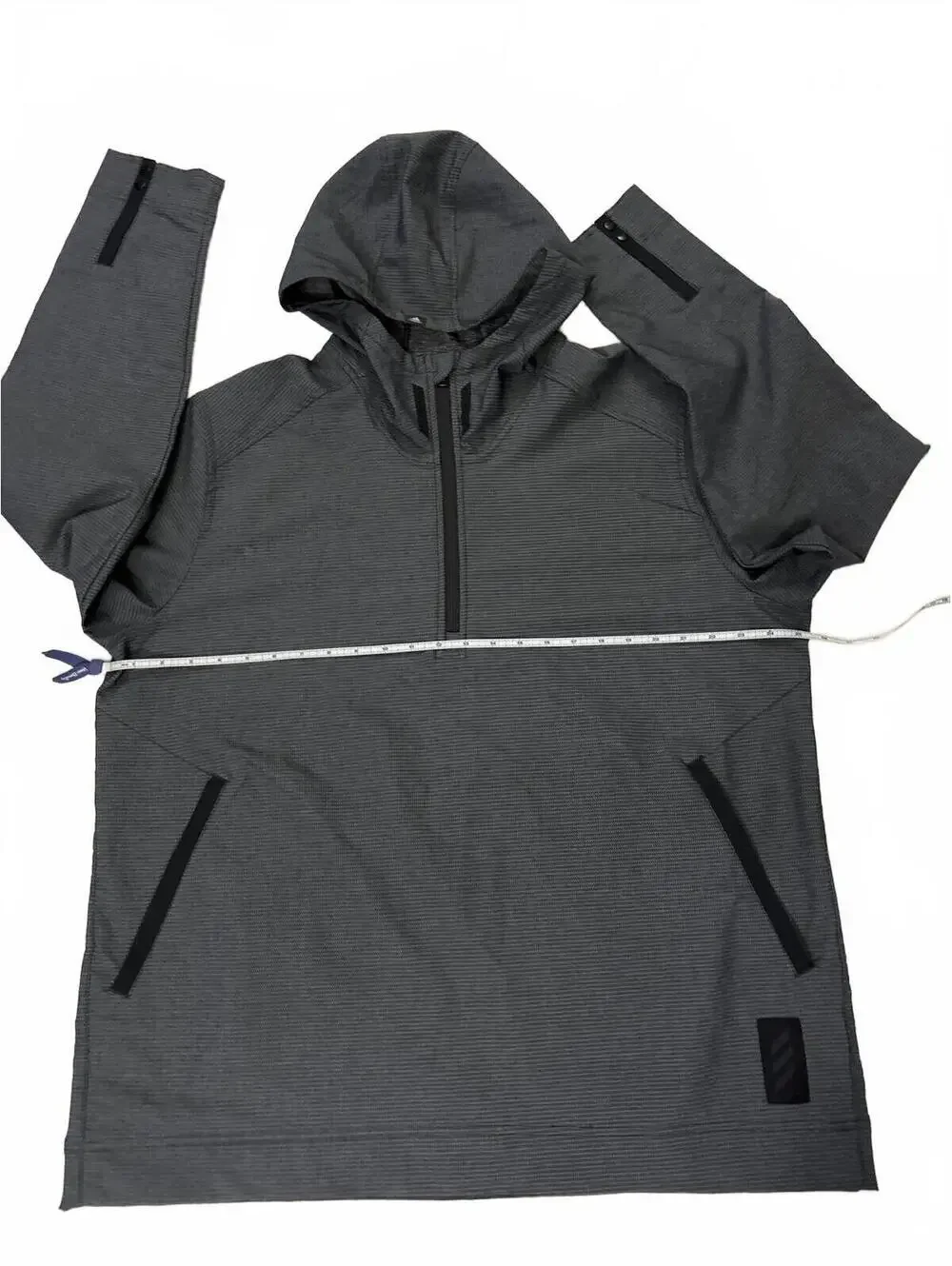 Adidas Adicross Men's XL Golf Anorak Half-Zip Hoodie Grey/Carbon Athleisure